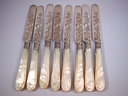 銀製品 白鳥貝 葡萄文 ケーキナイフ【silver】シルバー製